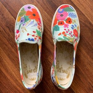 New Rifle Paper Co. X Keds slip ons
